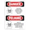 Signmission Safety Sign, OSHA Danger, 5" Height, Pesticide Storage Area, Bilingual Spanish OS-DS-D-35-VS-2037 - alternate 1